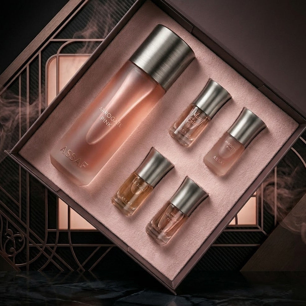ARROGATE PINK PERFUME BOX       ASSAF