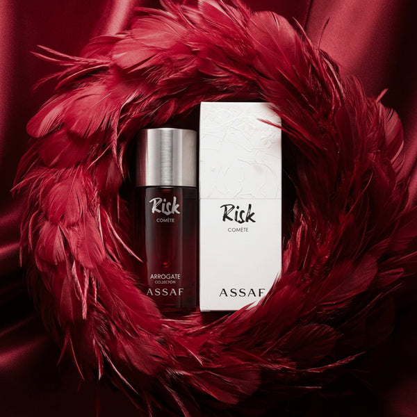 عطر ريسك كوميت ثابت من عساف فى SHE GLOW 